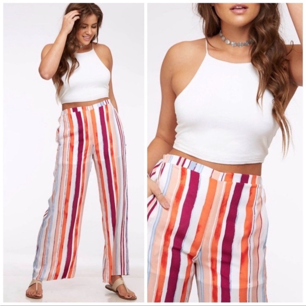 LAST ONE🆕Striped Multicolor  Peach Love Pant